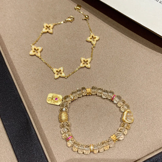 Women's Fashion Crystal Glass Bead Bracelet