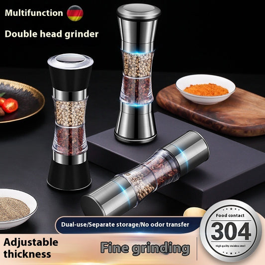 304 Double-headed Stainless Steel Pepper Grinder / 304 Çift Başlıklı Paslanmaz Çelik Karabiber Öğütücü
