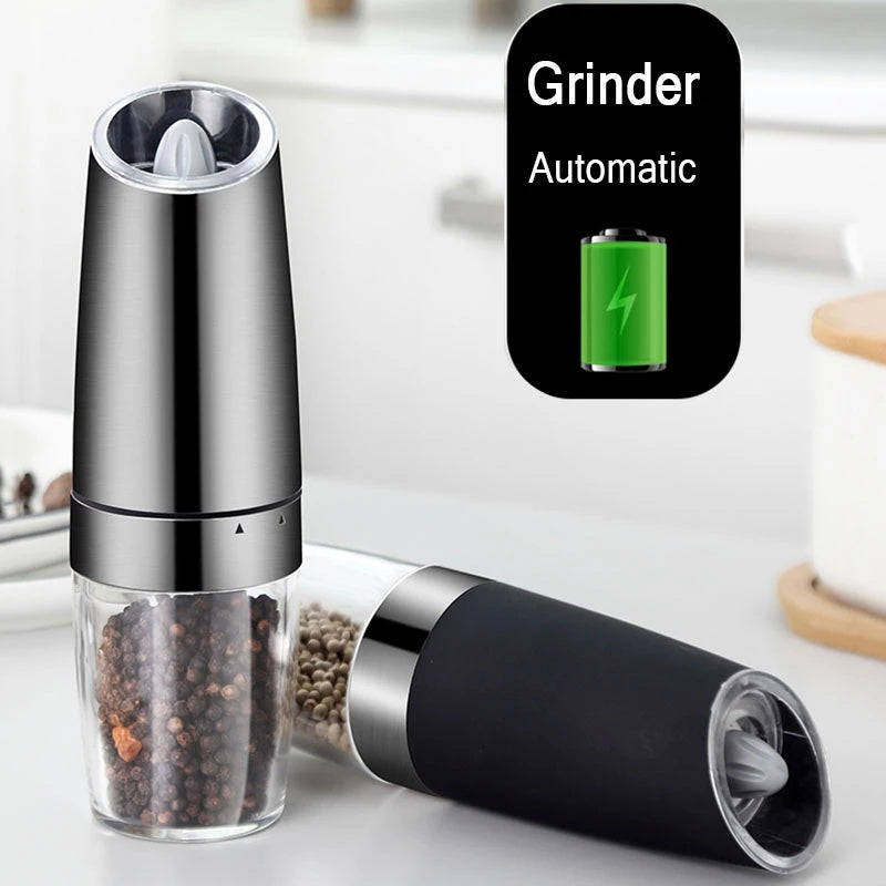 Elektrikli Yerçekimli Karabiber Öğütücü Tuz Öğütücü Ayarlanabilir Kalınlık / Electric Gravity Pepper Grinder Salt Grinder Adjustable Coarseness