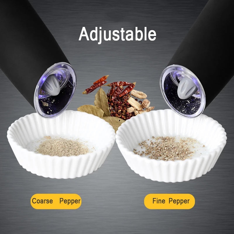 Elektrikli Yerçekimli Karabiber Öğütücü Tuz Öğütücü Ayarlanabilir Kalınlık / Electric Gravity Pepper Grinder Salt Grinder Adjustable Coarseness