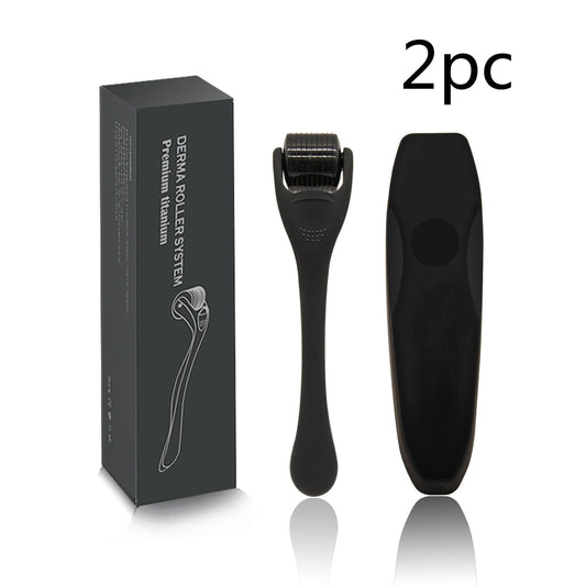 Beard Roller Microneedle Frosted Black Titanium Alloy Needle sakal roller