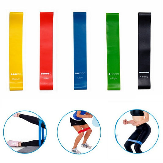 Yoga Direnç Lastik Bantları İç Mekan ve Dış Mekan Fitness Ekipmanları 0,35 mm - 1,1 mm Pilates Spor Eğitimi Egzersiz Lastik Bantları