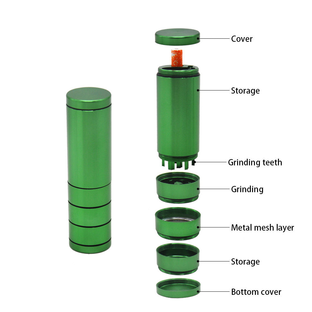 Creative Portable Aluminum Alloy Smoke Grinder Set tütün saklama kokusu