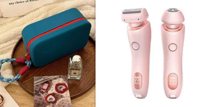 2'si 1 Arada Tüy Dökücü Epilatör USB Şarj Edilebilir Düzeltici Kadın Vücut Tıraş Makinesi Yüz Bacak Koltuk Altı Bikini El Kasık Tıraş Makinesi Tüy Dökücü