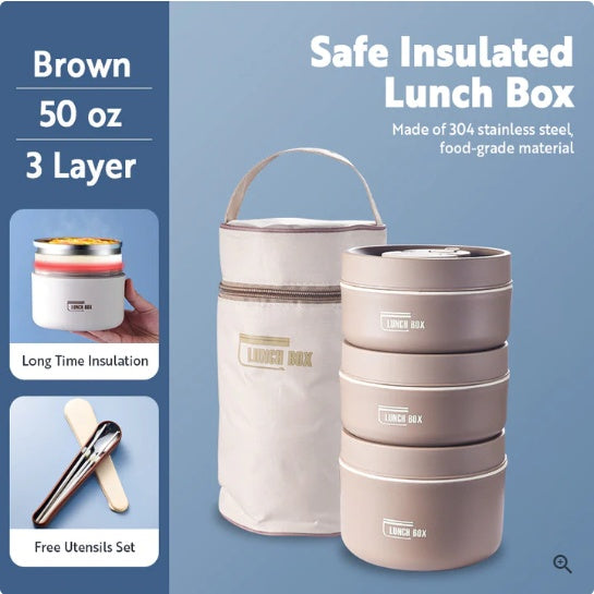 Taşınabilir Kendiliğinden Isınan Japon Isı Yalıtımlı Öğle Yemeği Kutusu / Portable Self-heating Japanese Thermal Insulation Lunch Box