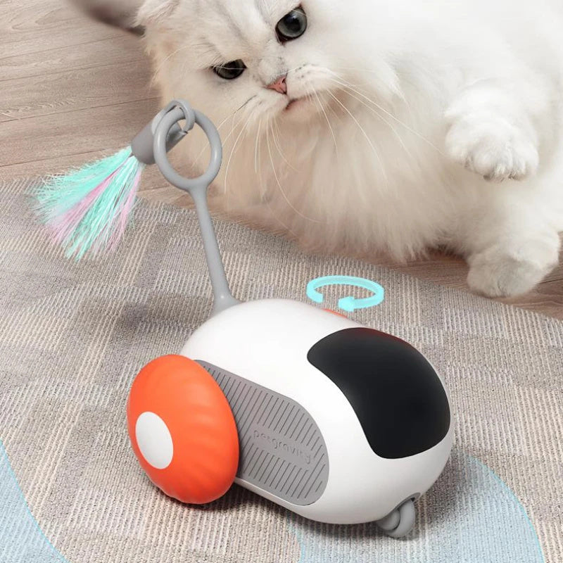 Uzaktan Kumandalı Etkileşimli Kedi Araba Oyuncağı USB Şarjlı Kovalamaca Otomatik Kendiliğinden Hareket Eden Uzaktan Akıllı Kumandalı Araba Etkileşimli Kedi Oyuncağı Evcil Hayvan Ürünleri