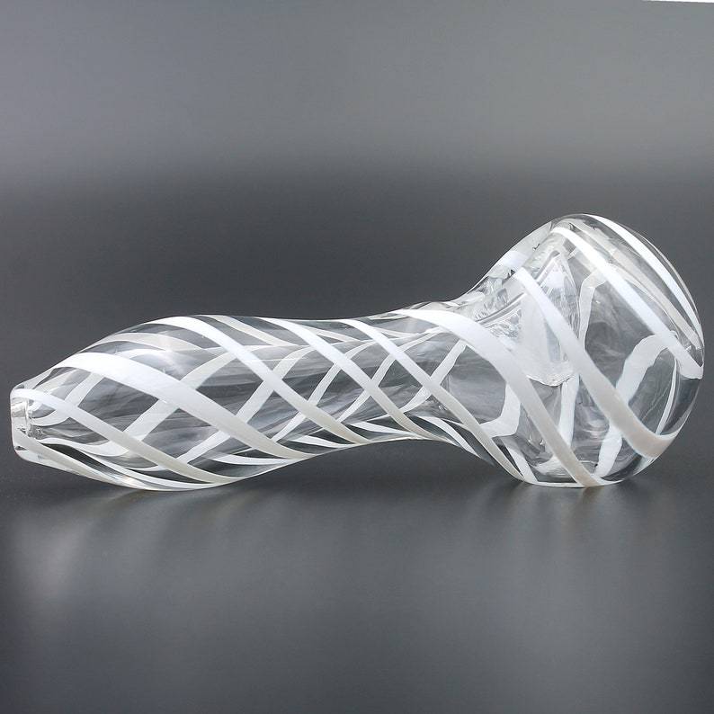 Color Stripes Glass Crafts Hookah Pipe nargile başlığı