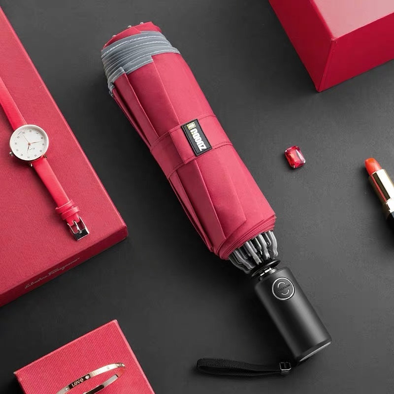 LED El Feneri Aydınlatma Yağmur ve Güneş Katlanır Şemsiye / LED Flashlight Lighting Rain and Sunshine Folding Umbrella