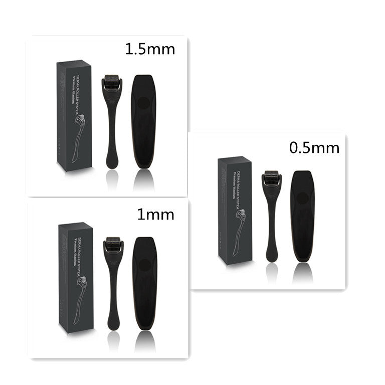 Beard Roller Microneedle Frosted Black Titanium Alloy Needle sakal roller