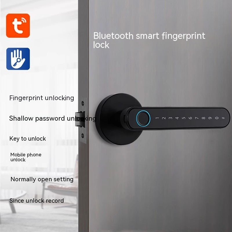 Punch-free Fingerprint Lock Household Wooden Door Smart Lock / Delinmeyen Parmak İzi Kilidi Ev Ahşap Kapı Akıllı Kilidi