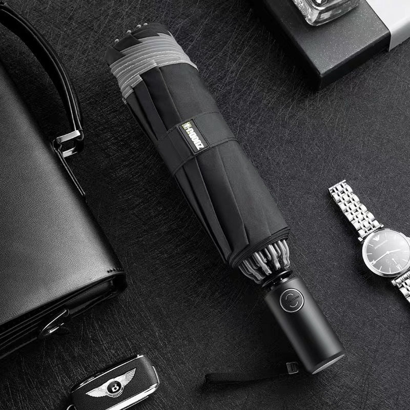 LED El Feneri Aydınlatma Yağmur ve Güneş Katlanır Şemsiye / LED Flashlight Lighting Rain and Sunshine Folding Umbrella