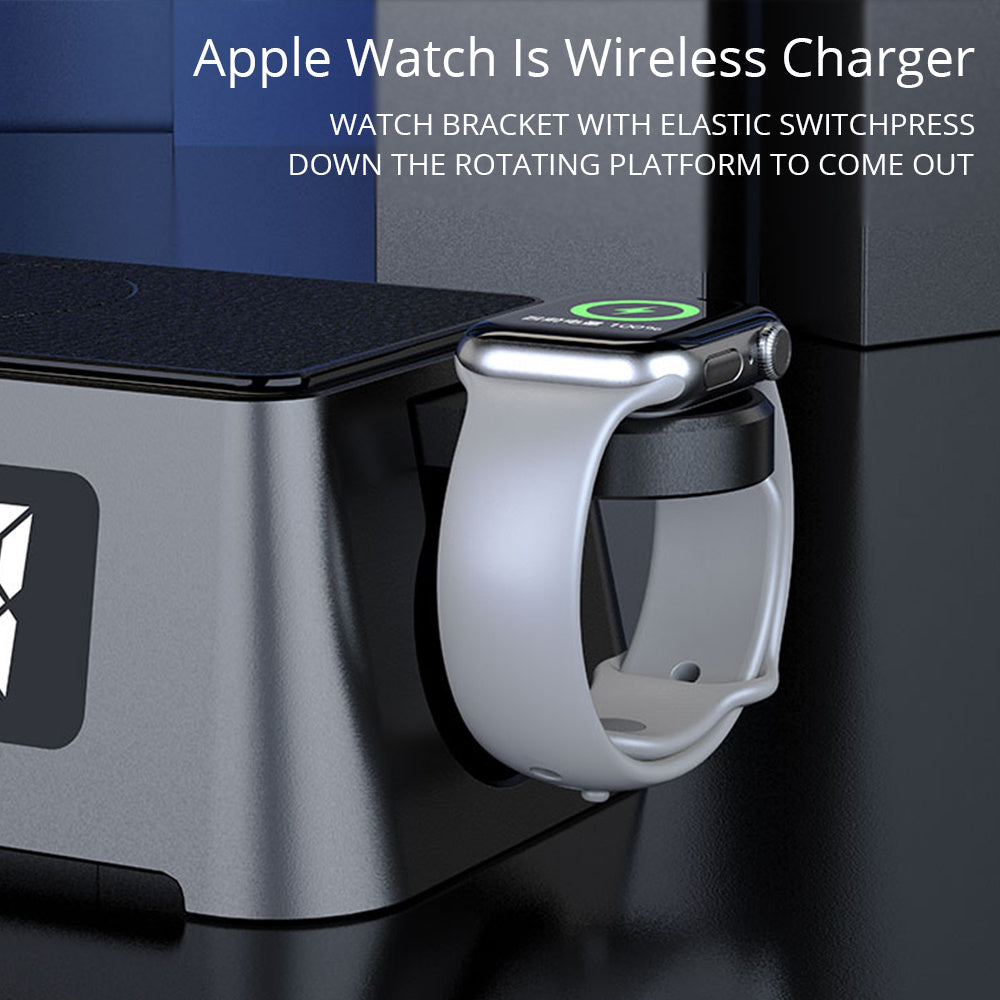 Özel Mod Akıllı Çalar Saat Hepsi Bir Arada Kablosuz Şarj Cihazı / Private Mode Smart Alarm Clock All-in-one Wireless Charger