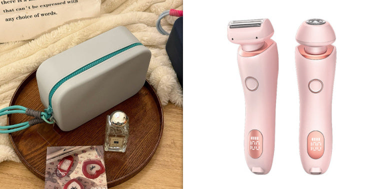 2'si 1 Arada Tüy Dökücü Epilatör USB Şarj Edilebilir Düzeltici Kadın Vücut Tıraş Makinesi Yüz Bacak Koltuk Altı Bikini El Kasık Tıraş Makinesi Tüy Dökücü