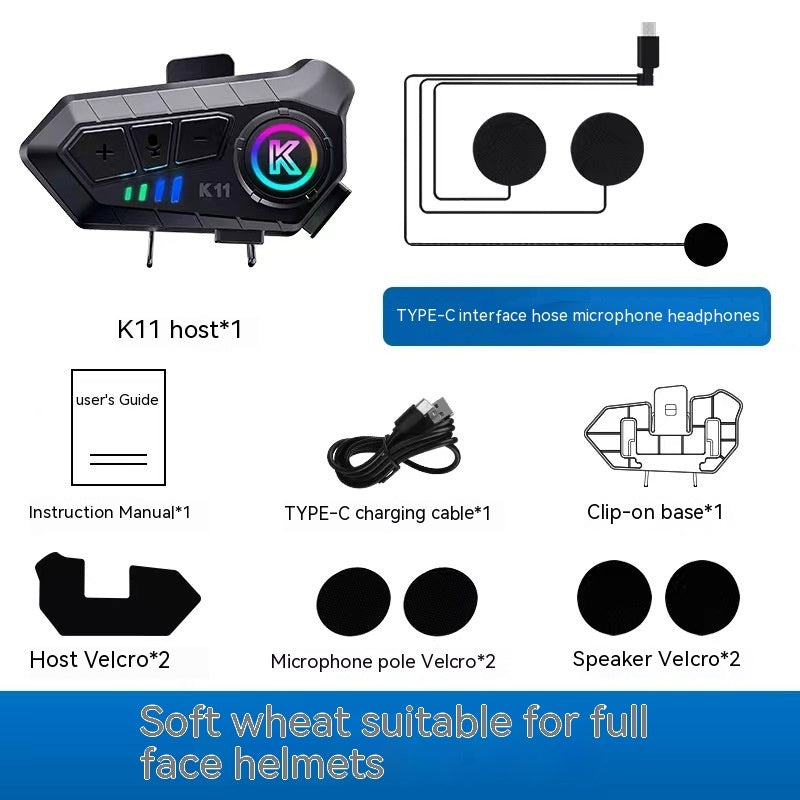 Motorcycle Helmet Heavy Bass Long Endurance Waterproof Bluetooth Headset İNTERKOM
