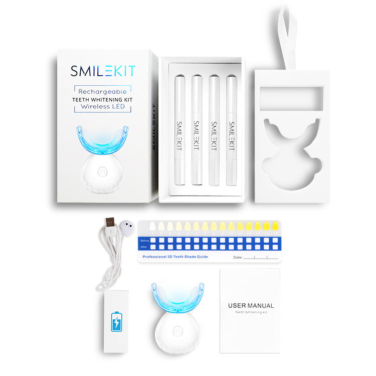 Diş Beyazlatma Kiti, Şarj Kiti, Diş Aletleri Kiti, Kablosuz Işık Kiti / Teeth Whitening Kit, Charging Kit, Dental Instrument Kit, Wireless Light Kit