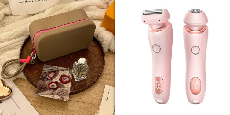 2'si 1 Arada Tüy Dökücü Epilatör USB Şarj Edilebilir Düzeltici Kadın Vücut Tıraş Makinesi Yüz Bacak Koltuk Altı Bikini El Kasık Tıraş Makinesi Tüy Dökücü