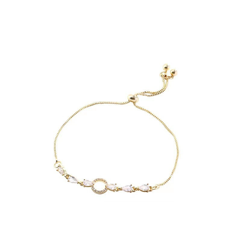 Micro Inlaid Zircon Simple Circle Bracelet