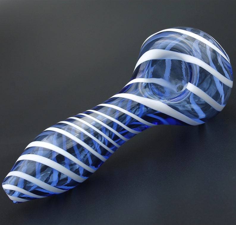 Color Stripes Glass Crafts Hookah Pipe nargile başlığı