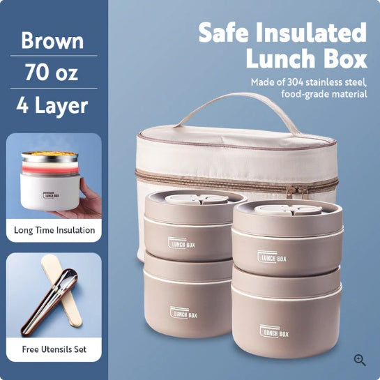 Taşınabilir Kendiliğinden Isınan Japon Isı Yalıtımlı Öğle Yemeği Kutusu / Portable Self-heating Japanese Thermal Insulation Lunch Box
