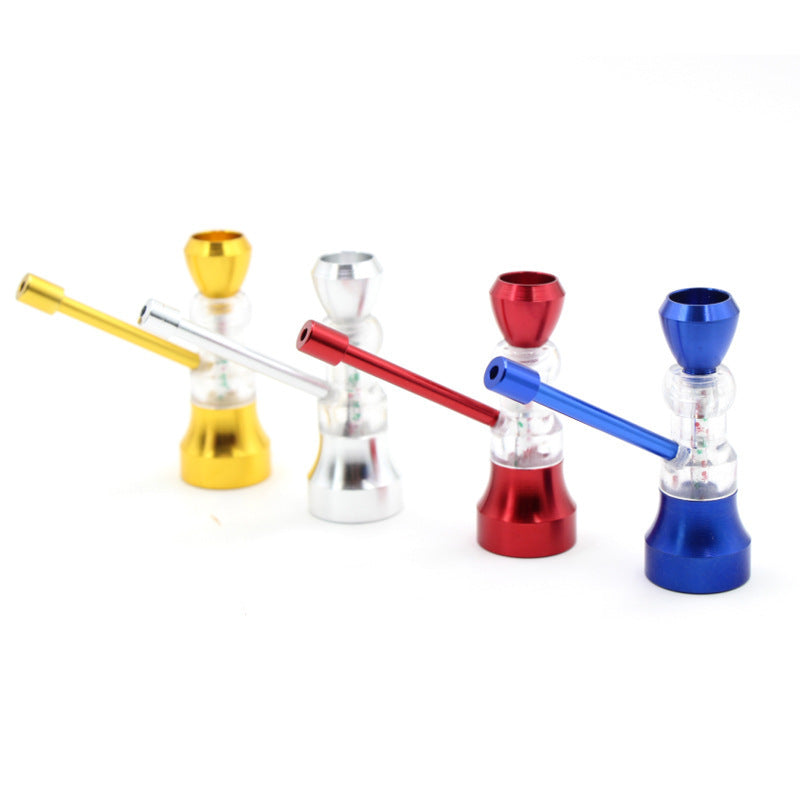 Nargile Metal Transparent And Creative Tobacco Pipe Exquisite Aluminum Alloy Portable Filter Metal Smoke