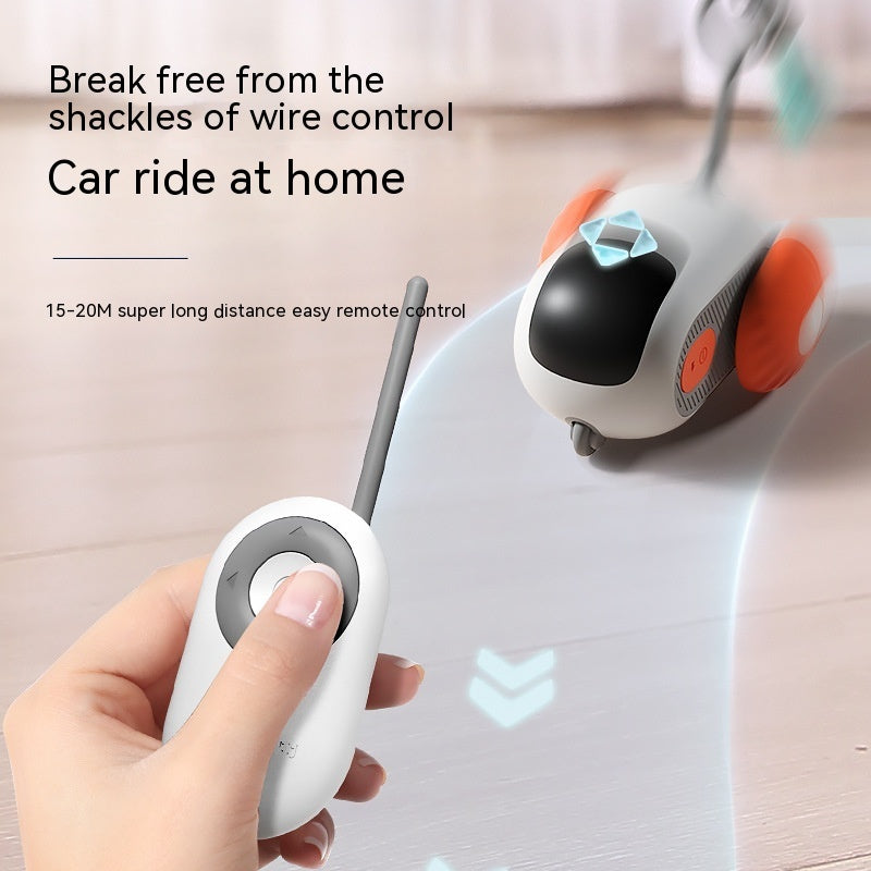 Uzaktan Kumandalı Etkileşimli Kedi Araba Oyuncağı USB Şarjlı Kovalamaca Otomatik Kendiliğinden Hareket Eden Uzaktan Akıllı Kumandalı Araba Etkileşimli Kedi Oyuncağı Evcil Hayvan Ürünleri