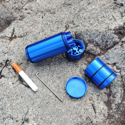 Creative Portable Aluminum Alloy Smoke Grinder Set tütün saklama kokusu