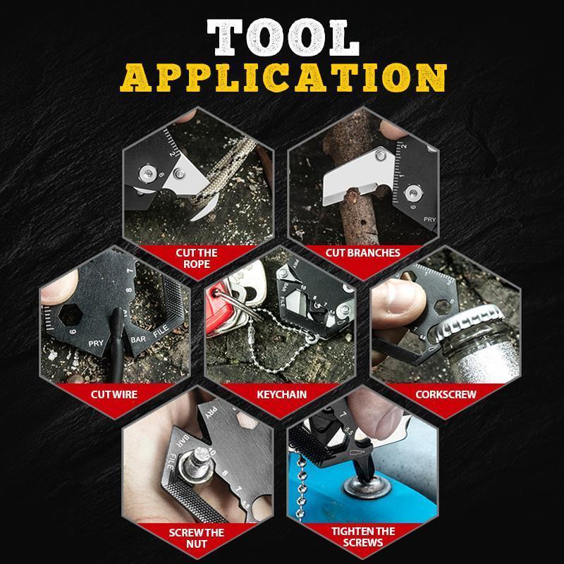 Multifunctional Hexagon Coin Pocket Knife Folding Knife Outdoor Tool / Çok İşlevli Altıgen Madeni Para Cep Bıçağı Katlanır Bıçak Açık Hava Aleti