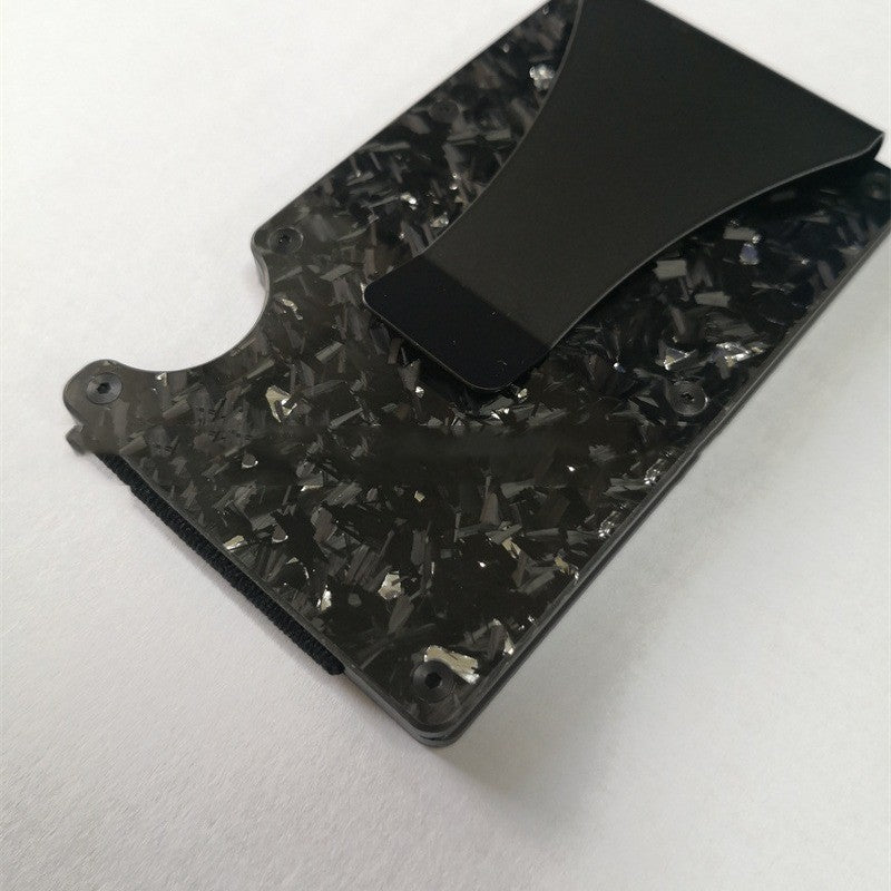 Karbon Fiber Cüzdan Kabuk Desenli Cüzdan Dövme Desenli Kart Kelepçesi Metal RFID Kart Tutucu
