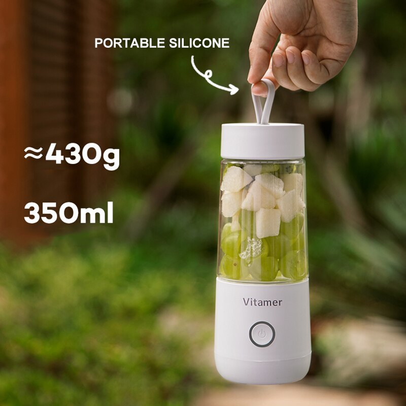350 ml Taşınabilir Blender Sıkacağı Elektrikli USB Şarj Edilebilir Mikser Smoothie Slushy Bardak Meyve Suyu Blender Şişesi USB Şarjlı Mutfak Aletleri