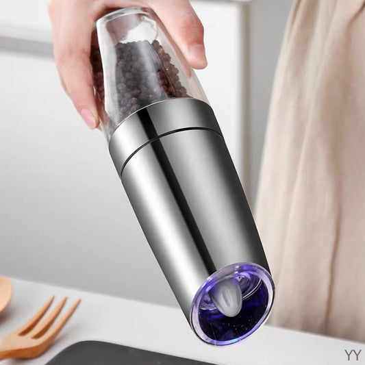 Elektrikli Yerçekimli Karabiber Öğütücü Tuz Öğütücü Ayarlanabilir Kalınlık / Electric Gravity Pepper Grinder Salt Grinder  Adjustable Coarseness