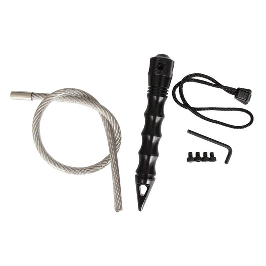 Stinger Tactical Whip Emergency Tool Self Defense Aluminum Anti Skid Glass Breaker Emergency Hammer Survival Kit