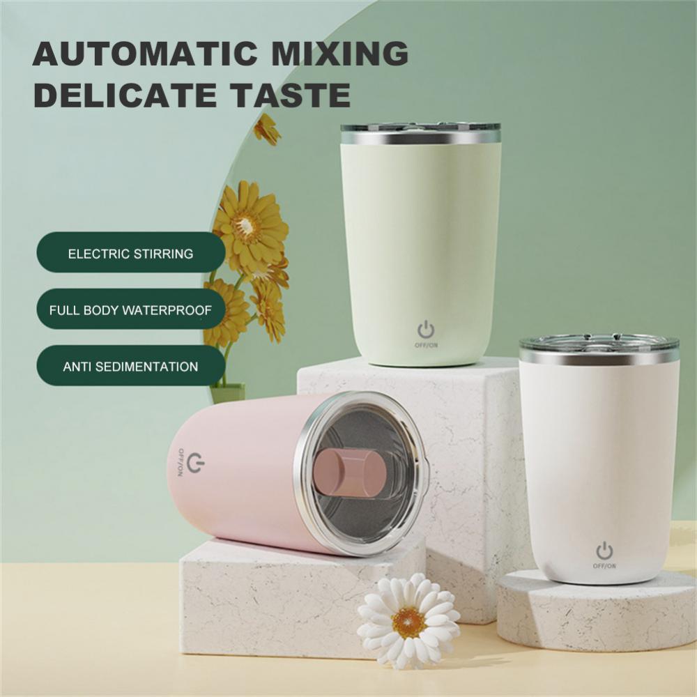 350 ml Otomatik Karıştırma Kupa Kahve Süt Meyve Suyu Karıştırma Kabı Elektrikli Paslanmaz Çelik Döner Kupa Manyetik Karıştırma Kabı Mutfak Aletleri