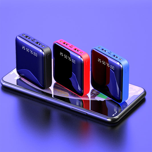 Mini Power Bank 20000 MAh Taşınabilir Aynalı Dijital Ekranlı Power Bank