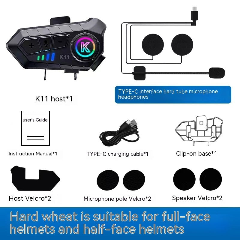Motorcycle Helmet Heavy Bass Long Endurance Waterproof Bluetooth Headset İNTERKOM