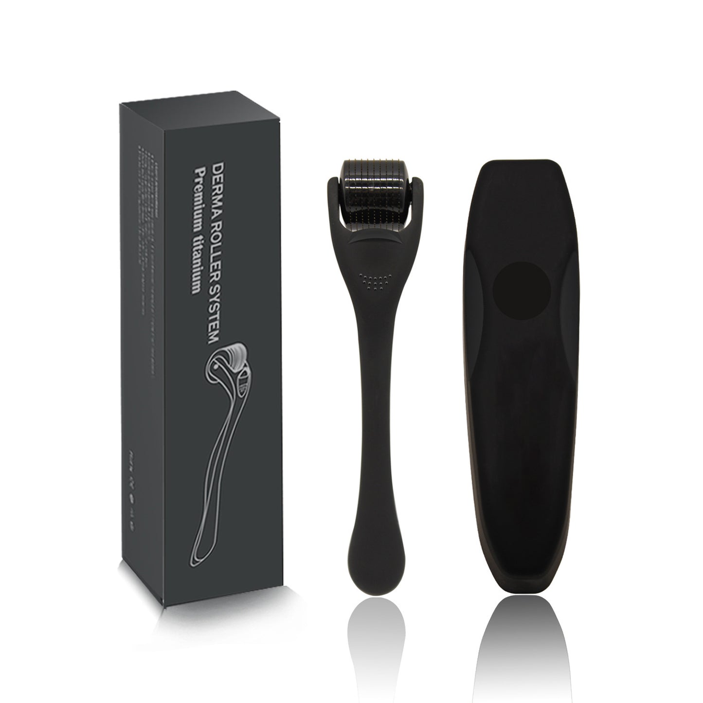 Beard Roller Microneedle Frosted Black Titanium Alloy Needle sakal roller