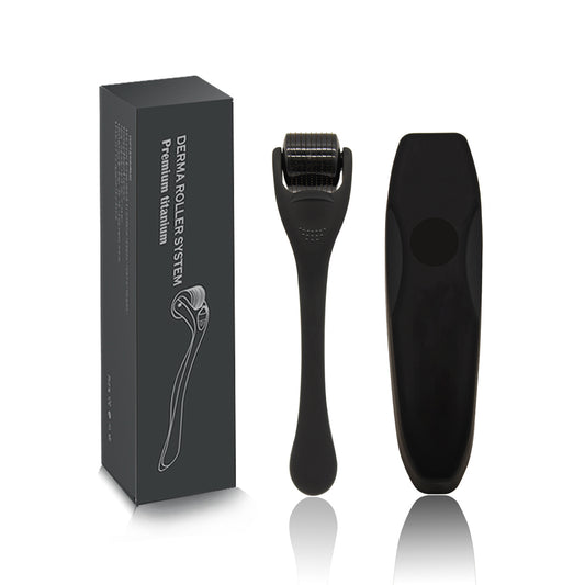 Beard Roller Microneedle Frosted Black Titanium Alloy Needle sakal roller