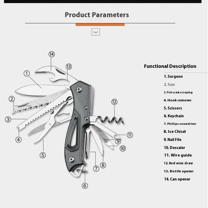 Multifunctional Rui-style Knife Outdoor Camping Equipment Knife