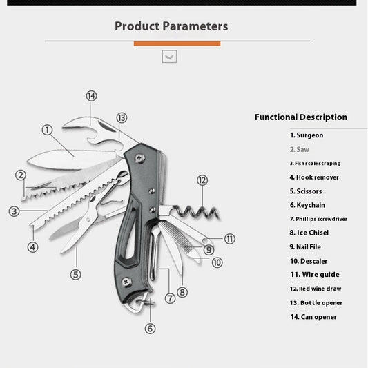 Multifunctional Rui-style Knife Outdoor Camping Equipment Knife