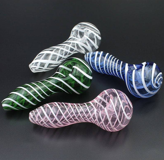 Color Stripes Glass Crafts Hookah Pipe nargile başlığı
