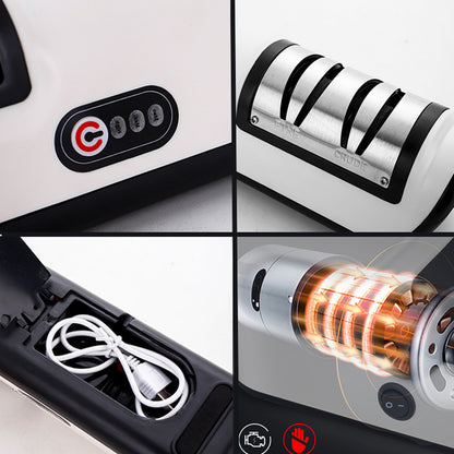 USB Şarj Edilebilir Elektrikli Bıçak Bileyici Otomatik Ayarlanabilir Mutfak Aleti Bıçakları, Makasları ve Öğütücüleri Hızlı Bilemek İçin