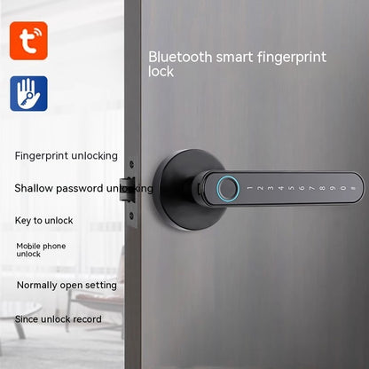 Punch-free Fingerprint Lock Household Wooden Door Smart Lock / Delinmeyen Parmak İzi Kilidi Ev Ahşap Kapı Akıllı Kilidi