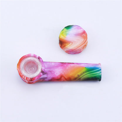 Old Style Water Stick Silicone Pipe Glass Pip tütün aksesuarı