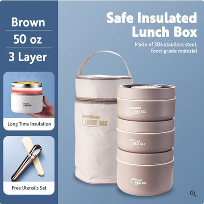 Taşınabilir Kendiliğinden Isınan Japon Isı Yalıtımlı Öğle Yemeği Kutusu / Portable Self-heating Japanese Thermal Insulation Lunch Box