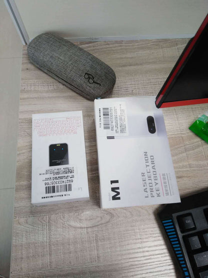 LEING FST Sanal Lazer Klavye Bluetooth Kablosuz Projektör Telefon Klavyesi Bilgisayar, Tablet, Dizüstü Bilgisayar ve Fare Fonksiyonu İçin