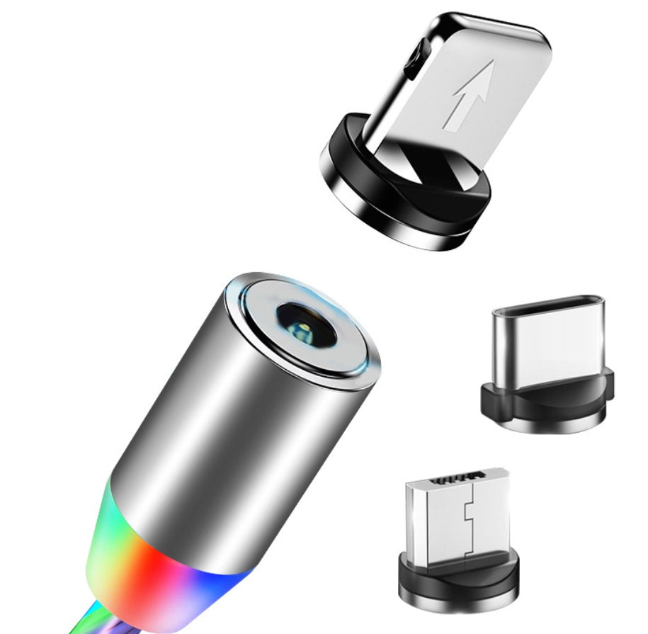 Apple ile uyumlu, iPhone Android Type-C için Flowing Light Manyetik Akış Veri Hattı Kablosu