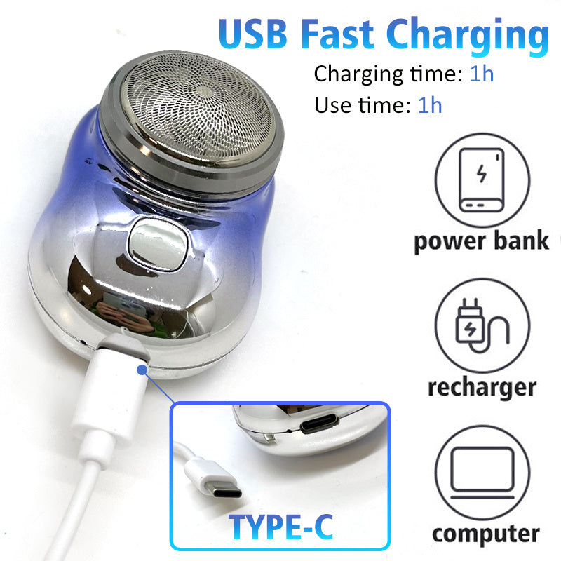 Mini Taşınabilir Yüz Tıraş Makineleri Şarj Edilebilir USB Elektrikli Tıraş Makinesi Islak ve Kuru Ağrısız Küçük Boy Makineli Tıraş Erkekler İçin