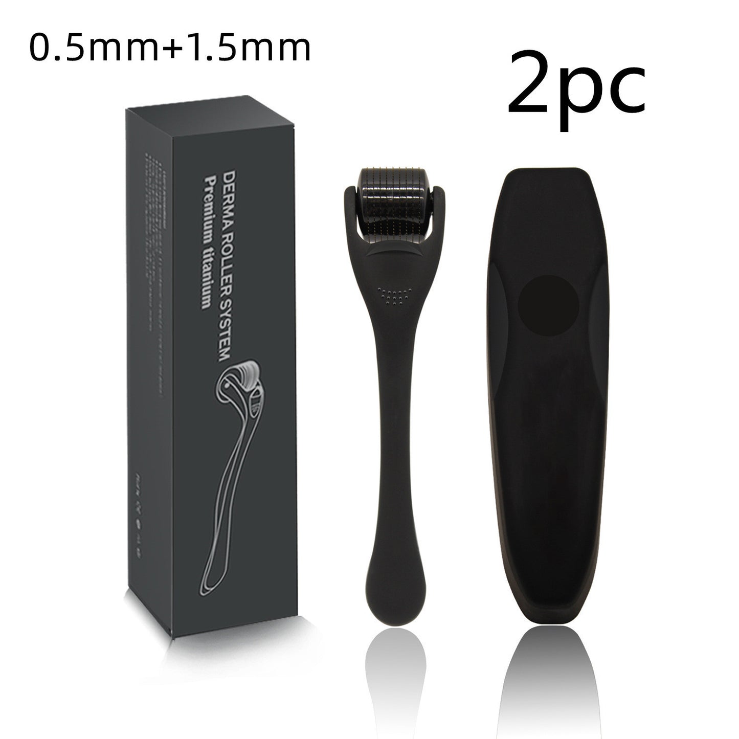 Beard Roller Microneedle Frosted Black Titanium Alloy Needle sakal roller
