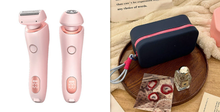 2'si 1 Arada Tüy Dökücü Epilatör USB Şarj Edilebilir Düzeltici Kadın Vücut Tıraş Makinesi Yüz Bacak Koltuk Altı Bikini El Kasık Tıraş Makinesi Tüy Dökücü