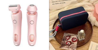 2'si 1 Arada Tüy Dökücü Epilatör USB Şarj Edilebilir Düzeltici Kadın Vücut Tıraş Makinesi Yüz Bacak Koltuk Altı Bikini El Kasık Tıraş Makinesi Tüy Dökücü