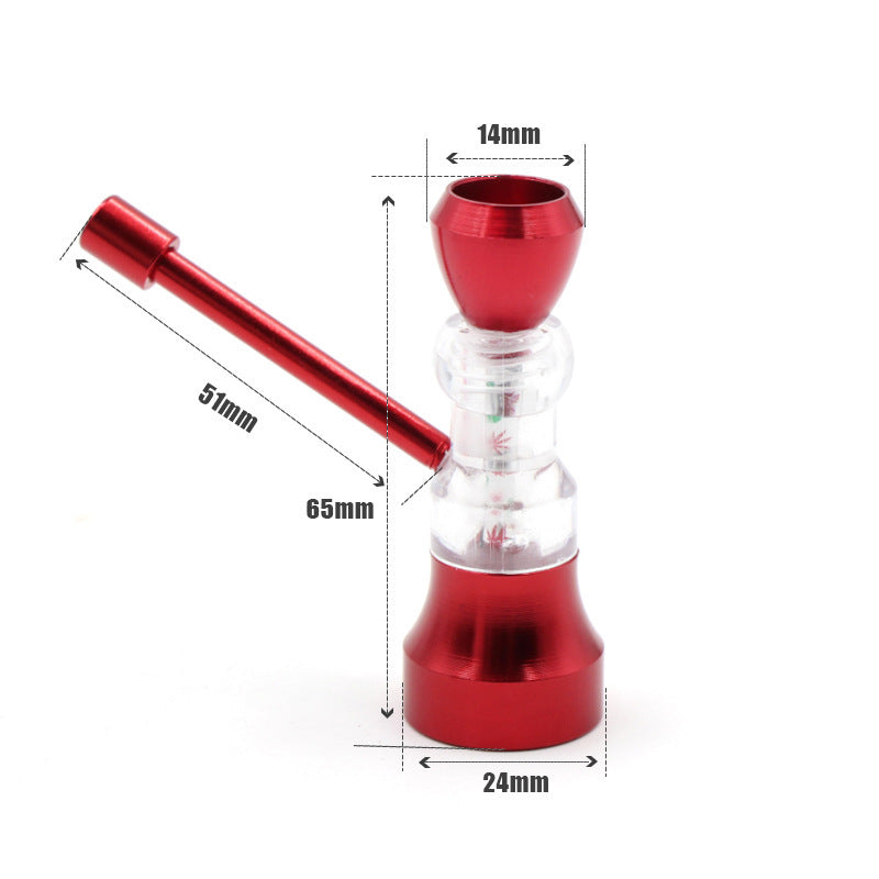 Nargile Metal Transparent And Creative Tobacco Pipe Exquisite Aluminum Alloy Portable Filter Metal Smoke